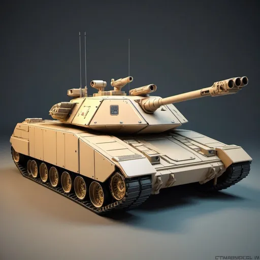 Prompt: Sci-fi Abrams Tank