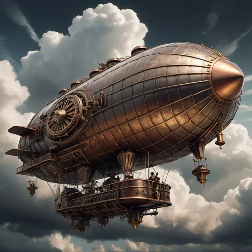 Prompt: Dieselpunk airship 