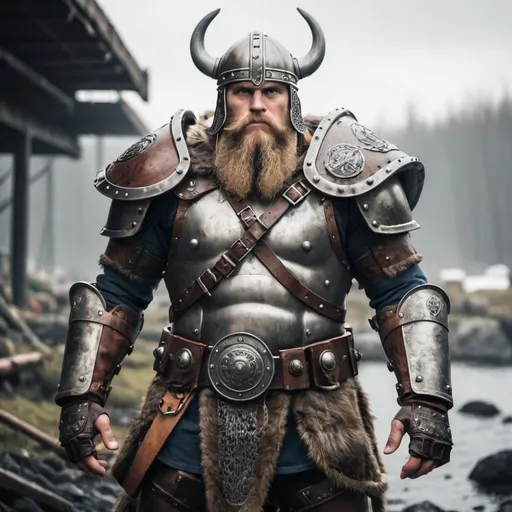 Prompt: Viking in power armor 