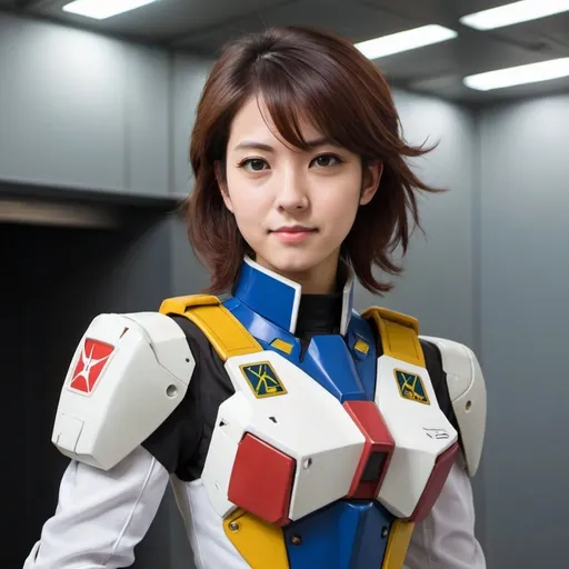 Prompt:  female gundam pilot 