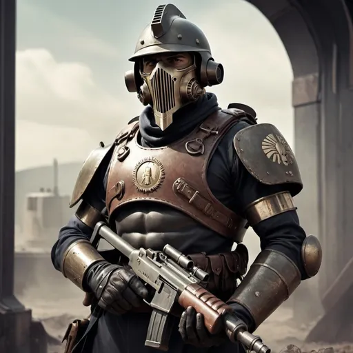 Prompt: Dieselpunk Spartan soldier 