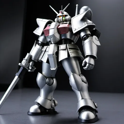 Prompt: Silver zaku knight 