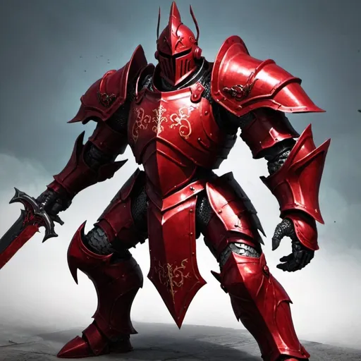 Prompt: Crimson knight 