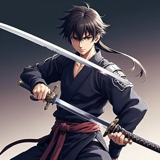 Prompt: Anime swordsman 