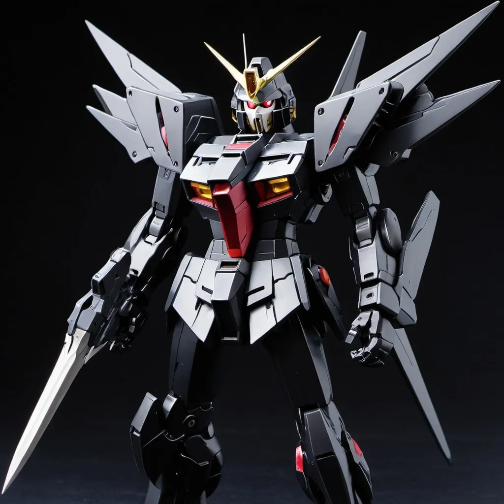 Prompt: Dagger Gundam in black 