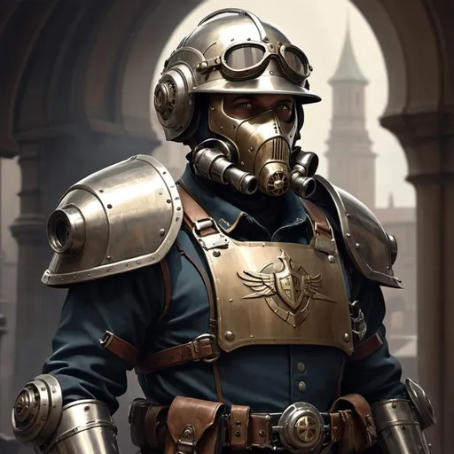 Prompt: Dieselpunk paladin 