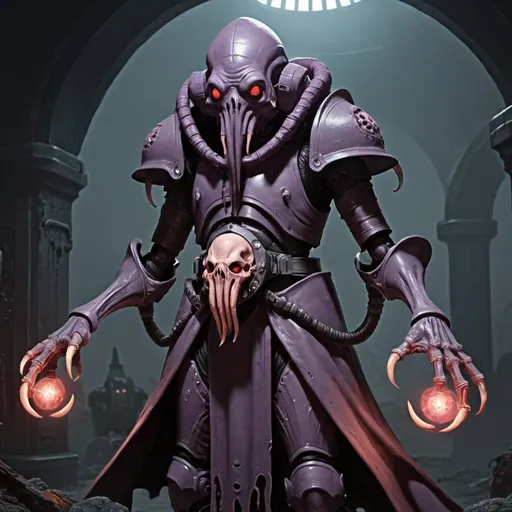 Prompt: Mindflayer in power armor 