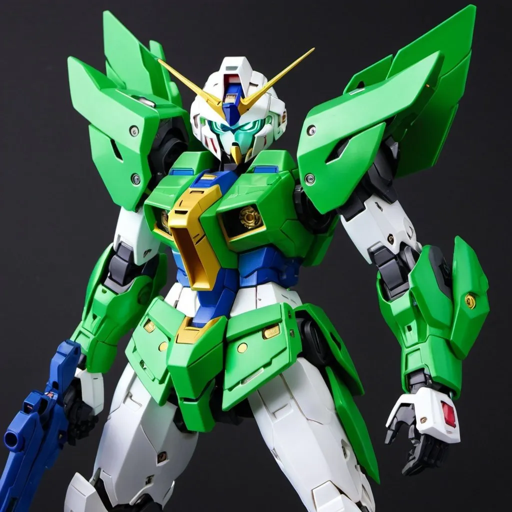 Prompt: Gundam exia green