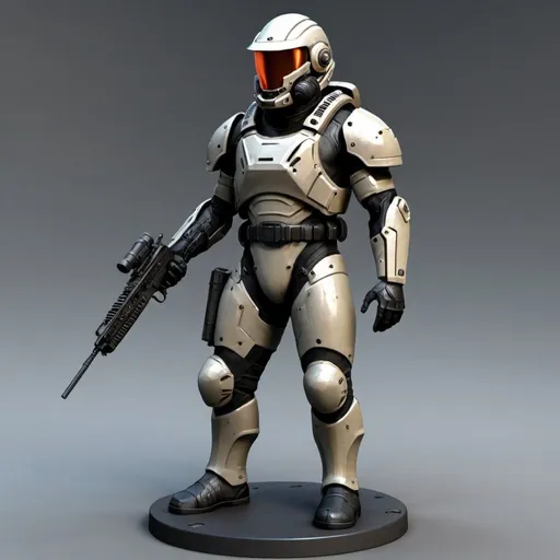 Prompt: Sci-fi pawn soldier