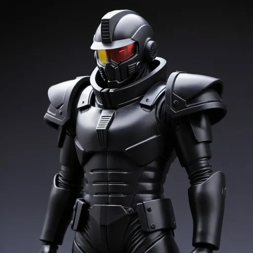 Prompt: Zeon soldier in black 