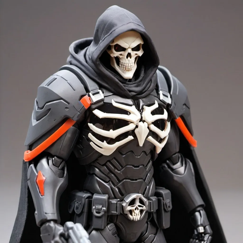 Prompt: Overwatch reaper soldier with shoulder cape 