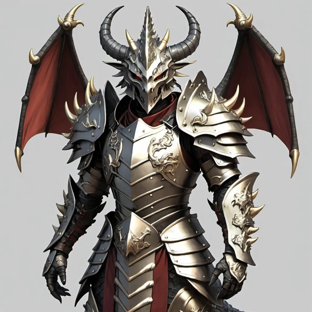 Anime dragon armor with horned helmet