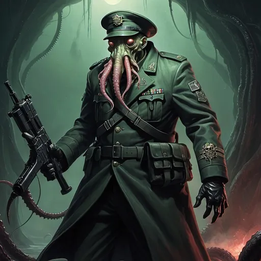 Prompt: Lovecraftian soldier 