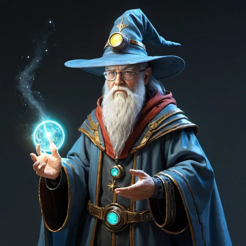 Prompt: Sci-fi wizard 