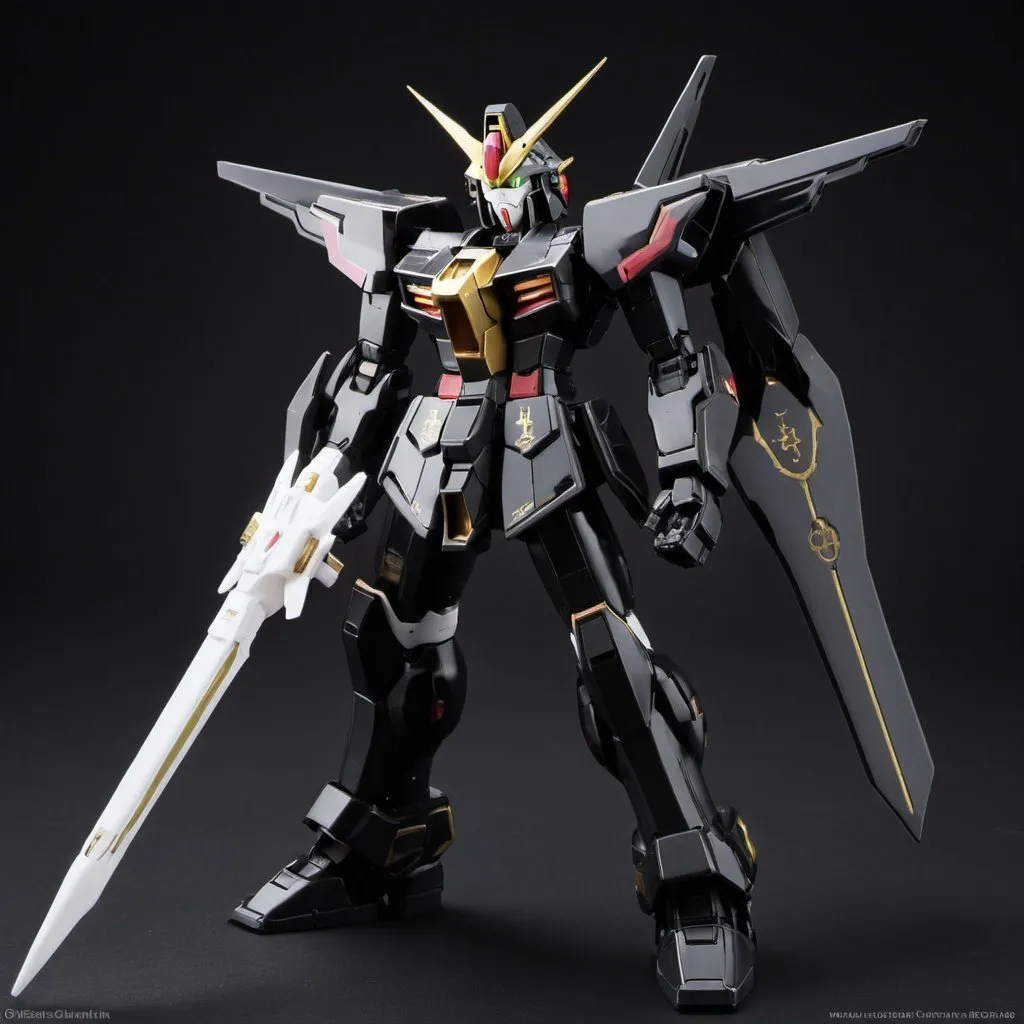 Prompt: Priest core gundam in black 