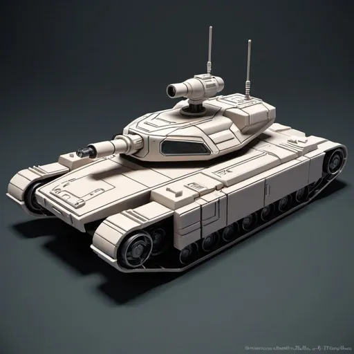 Prompt: Sci-fi hover tank