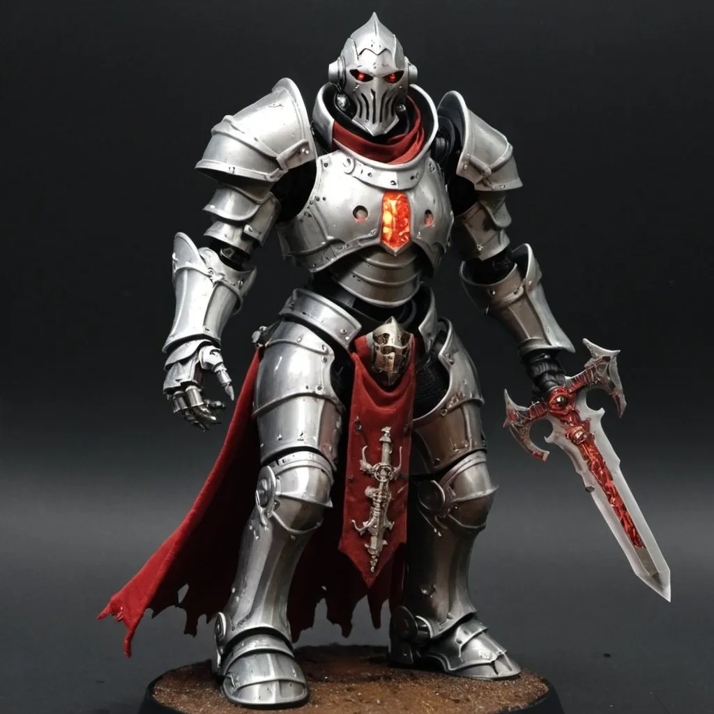 Prompt: Warforged hell knight 