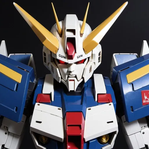 Prompt: Gundam with horns 