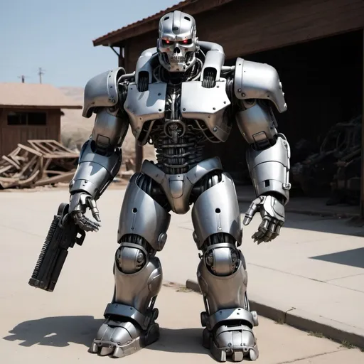 Prompt: Terminator power armor 