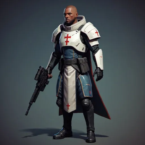 Prompt: Sci-fi bishop soldier