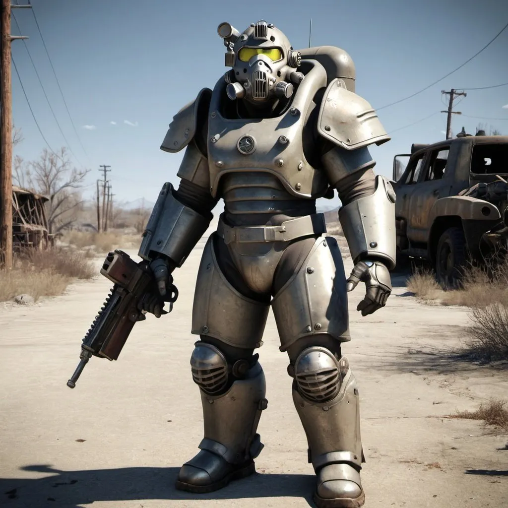 Prompt: Fallout soldier in power armor 