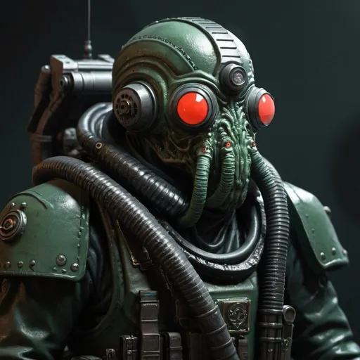 Prompt: Lovecraftian sci-fi soldier 