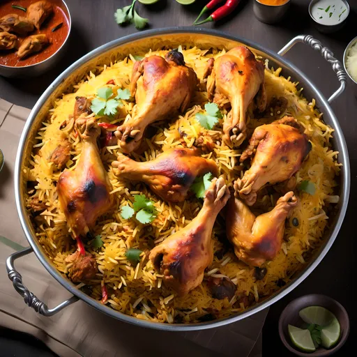 Prompt: hot n spicy indian chicken biryani