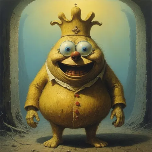 Prompt: snorky from the banana splits by Zdzisław Beksiński