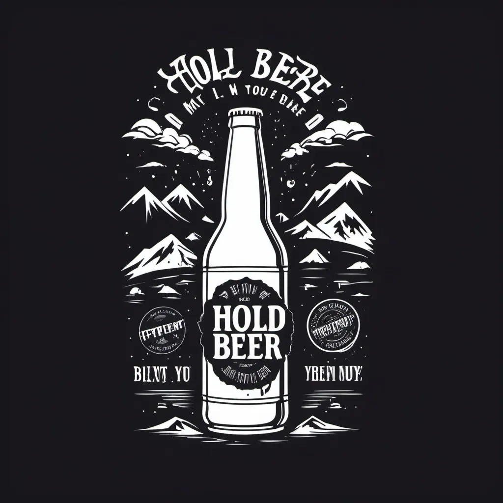 Prompt: I want to create a higher resolution image for printing t shirt of hold my beer can you make a different trails and show me the images 
