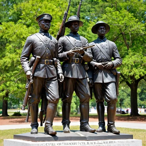 Prompt: statue of black civil war soldiers
