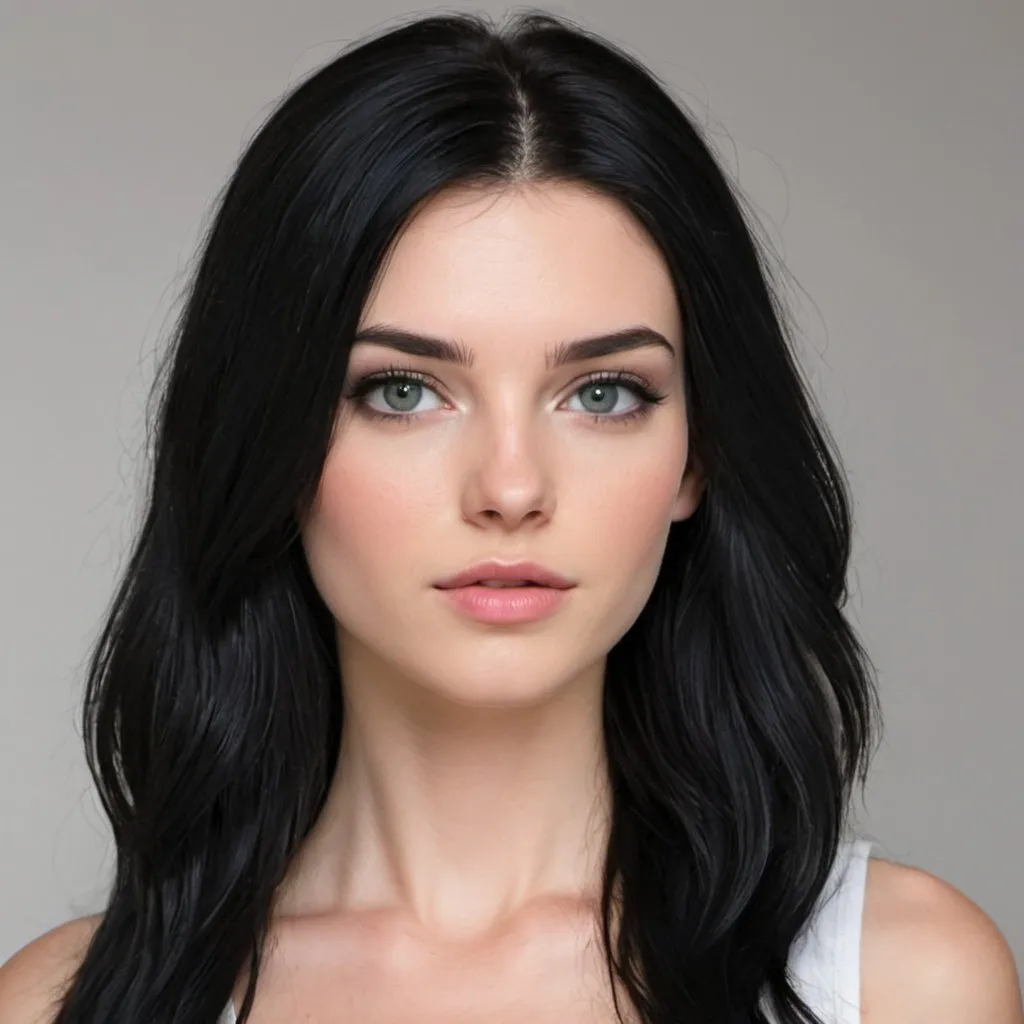 A 5ft 9inch black hair white model