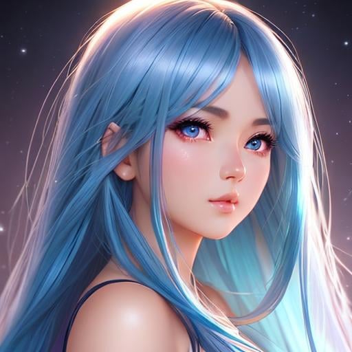 Prompt: face portrait of an very beautiful animee girl, smooth soft skin, big dreamy eyes, beautiful intricate colored hair, symmetrical, anime wide eyes, soft lighting, detailed face, by Toronto’s Sam Yang , stanley artgerm lau, wlop, rossdraws, concept art, digital painting, looking into camera