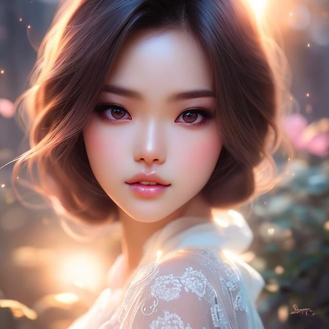 Prompt: Closeup face portrait of an very beautiful animee girl, smooth soft skin, big dreamy eyes, beautiful intricate colored hair, symmetrical, anime wide eyes, soft lighting, detailed face, by Toronto’s Sam Yang , stanley artgerm lau, wlop, rossdraws, concept art, digital painting, looking into camera