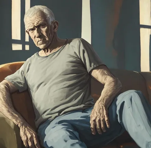 Prompt:  Man sitting on the sofa, Portrait in the style of Picasso, 8k, dynamic lighting, ultra detailed, 