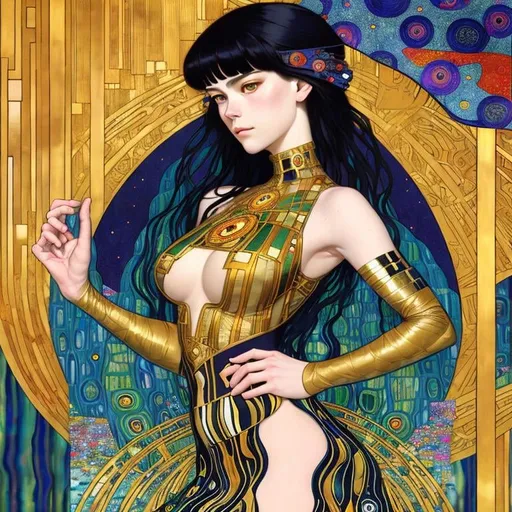 Prompt: Surreal landscape, optical illusion, elegant, dynamic lighting, poster,crisp quality,patchwork by Gustav Klimt and James Jean,art by artgerm and greg rutkowsky and alphonse mucha,Leonid Afemov