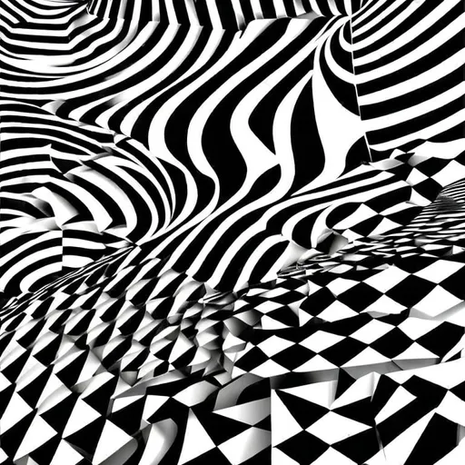 Prompt: Surreal landscape, Style: Escher, optical illusion, elegant, dynamic lighting, poster,crisp quality