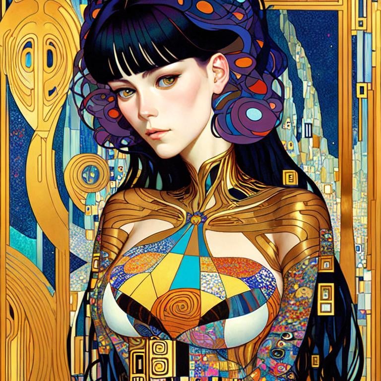 Prompt: Surreal landscape, optical illusion, elegant, dynamic lighting, poster,crisp quality,patchwork by Gustav Klimt and James Jean,art by artgerm and greg rutkowsky and alphonse mucha,Leonid Afemov