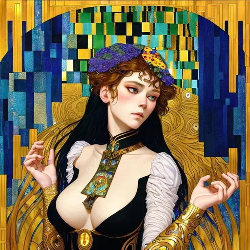 Prompt: Surreal landscape, optical illusion, elegant, dynamic lighting, poster,crisp quality,patchwork by Gustav Klimt and James Jean,art by artgerm and greg rutkowsky and alphonse mucha,Leonid Afemov