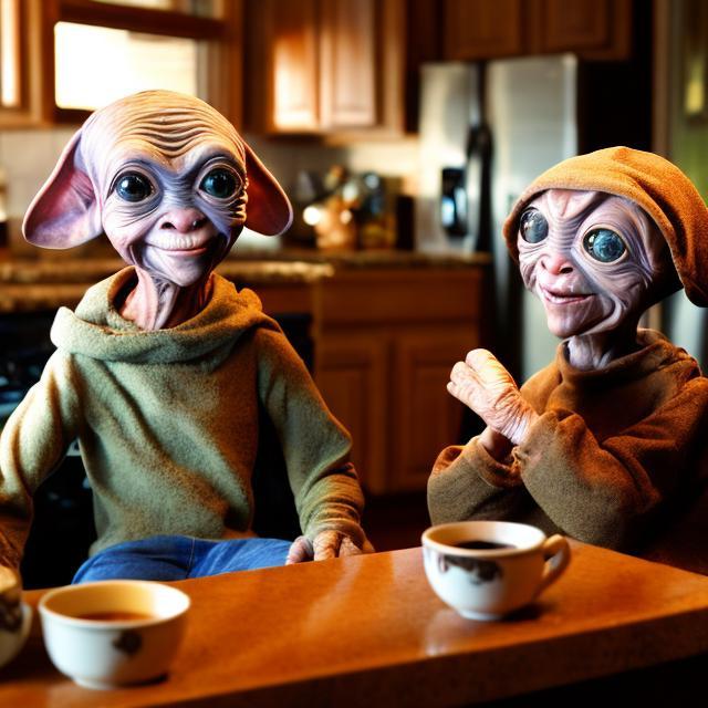 Prompt: E.T sitting on the table
Normal Colorado family with caffeine addiction
