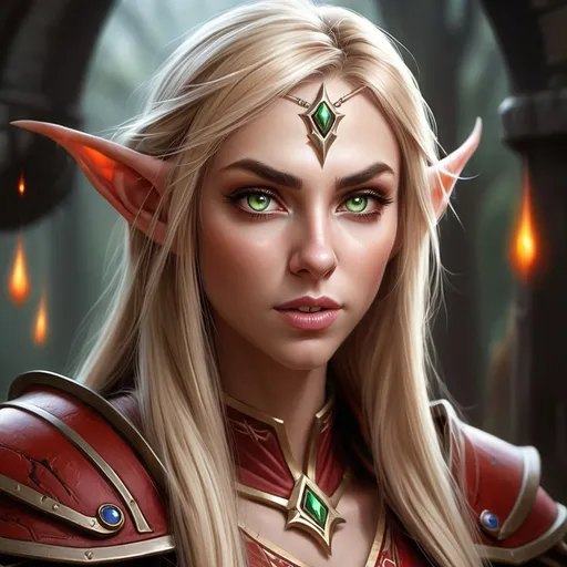 Prompt: hyper-realistic, fantasy character art, illustration, world of war craft, blood-elf