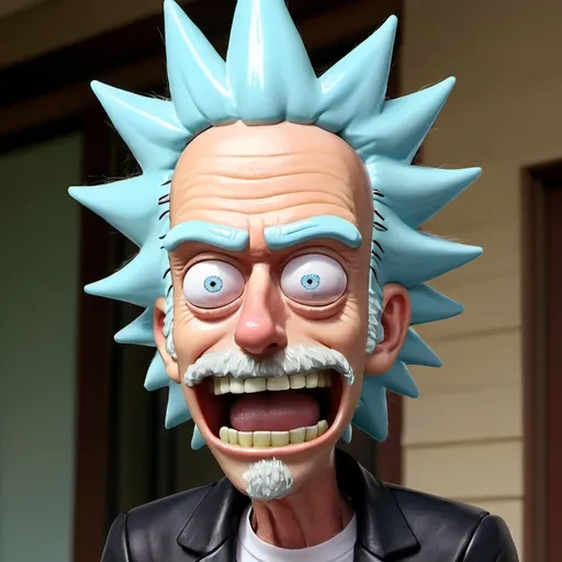 Prompt: Rick sanchez with grillz