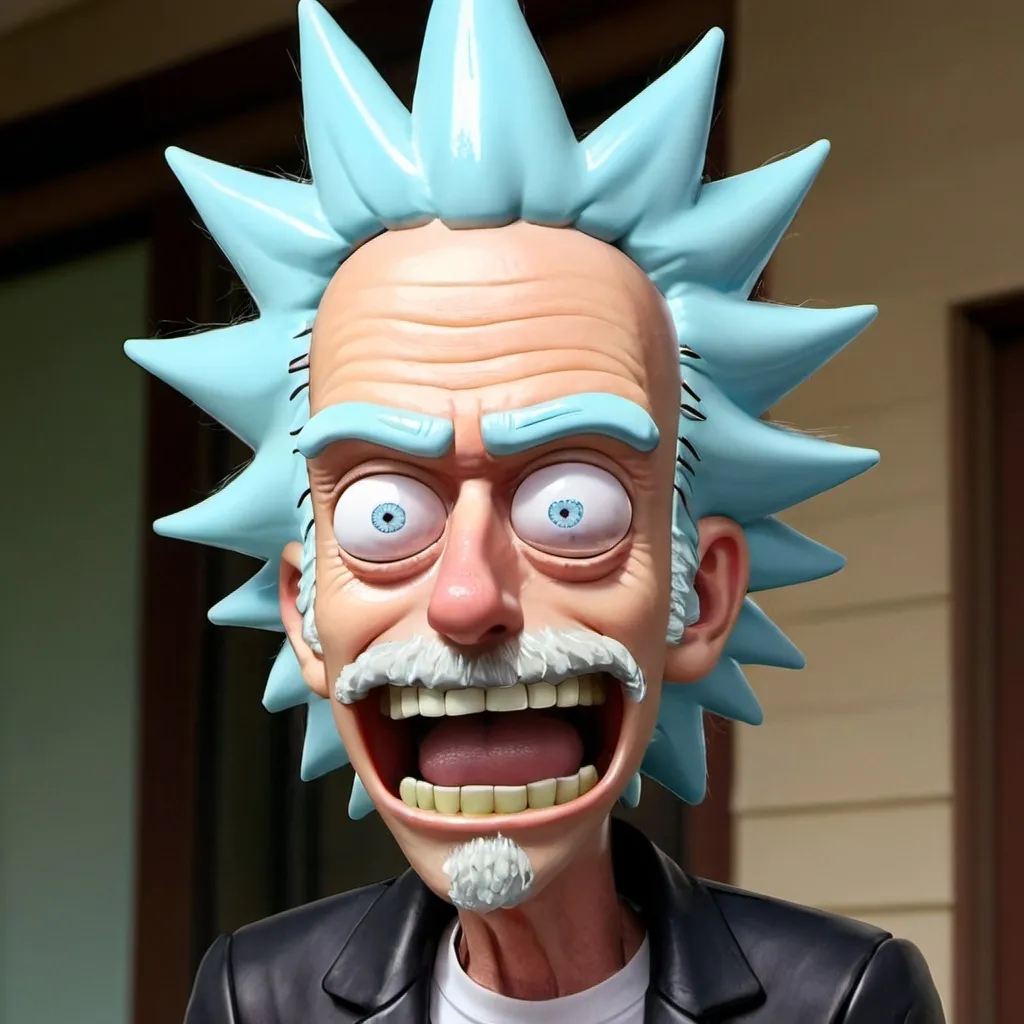 Prompt: Rick sanchez with grillz