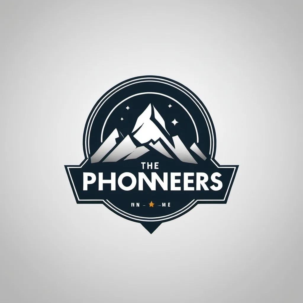 Prompt: Create a logo for me called (thepioneers) in a modern way and quality with very neat, beautiful and amazing details