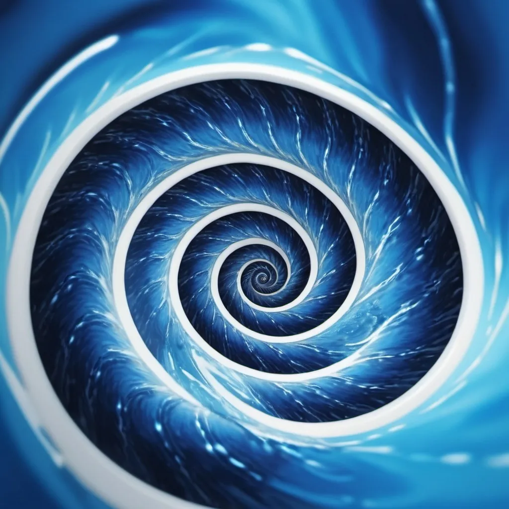 Prompt: Fantasy style a blue whirlpool or spiral vortex