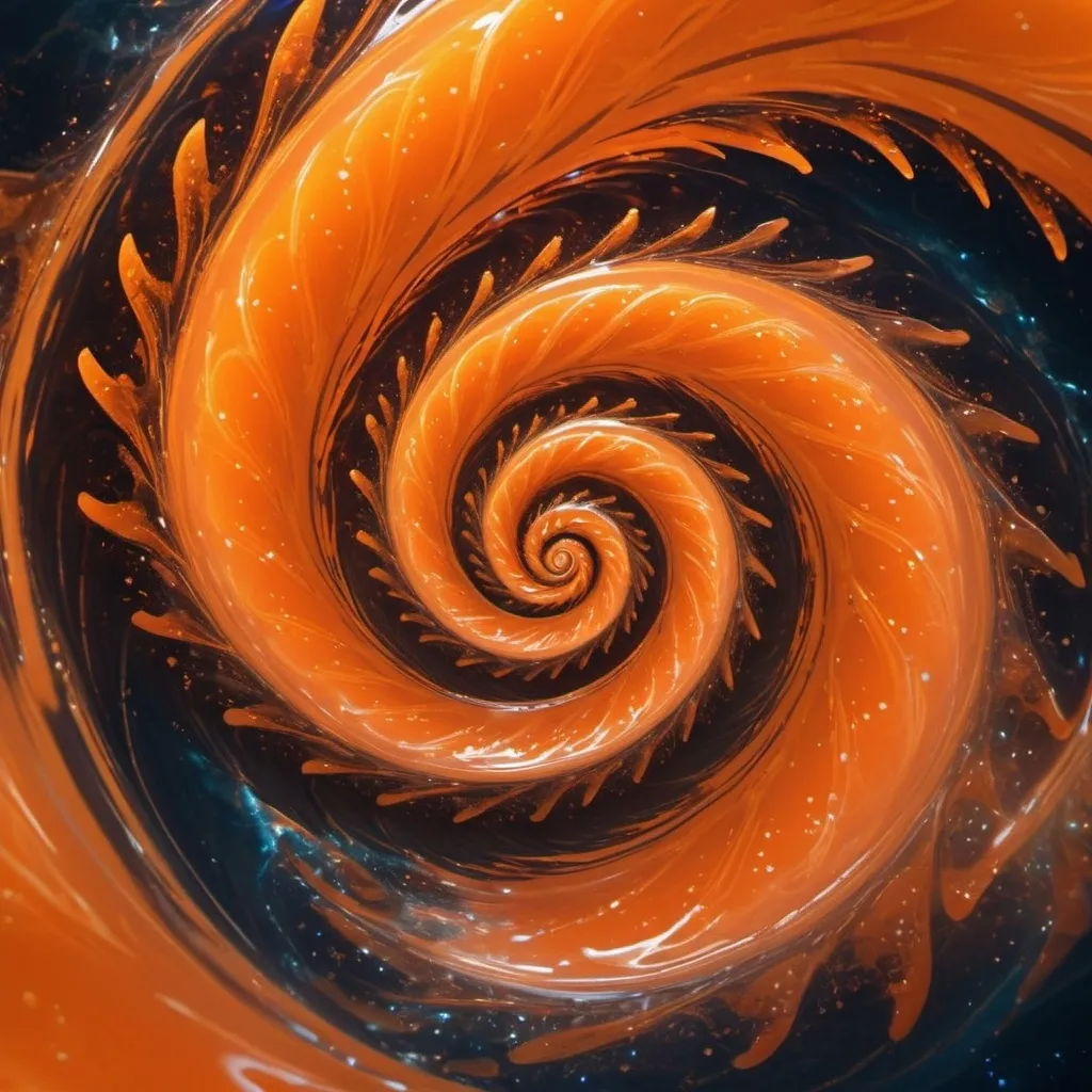 Prompt: Fantasy style an orange whirlpool or spiral