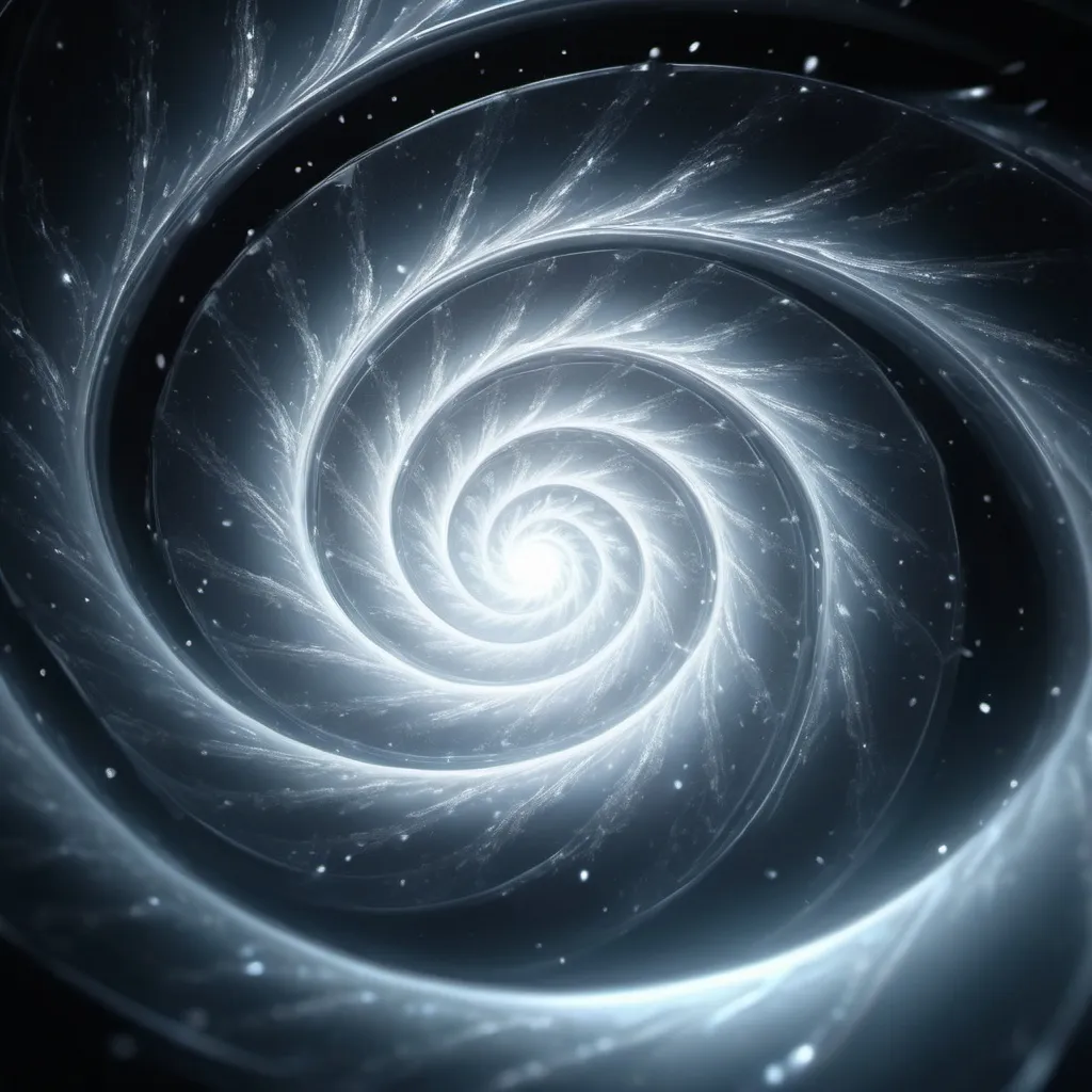 Prompt: Fantasy style a crystal white whirlpool or spiral vortex