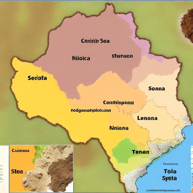 Prompt: Create a map of telangana showing soil types 