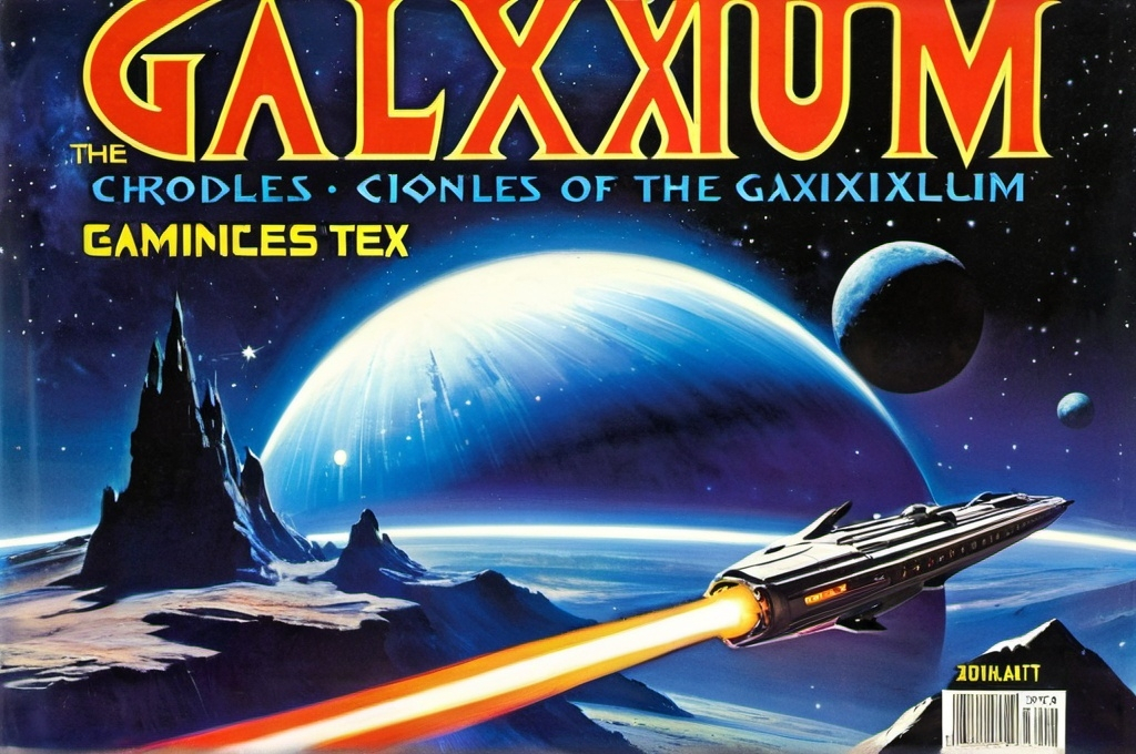 Prompt: Chronicles of the Galaxium, Sci-fi, fantasy Magitek Cover