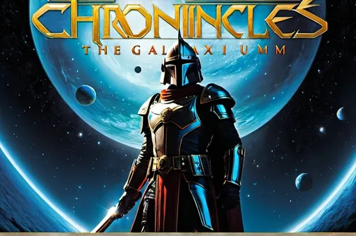 Prompt: Chronicles of the Galaxium, Sci-fi, fantasy Magitek Cover