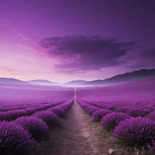 Prompt: a purple landscape